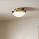 Bretta 2 Light 13.5 inch Brushed Natural Brass Flush Mount Ceiling Light