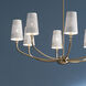 Adeena 8 Light 36.5 inch Brushed Natural Brass Chandelier Ceiling Light