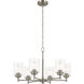 Winslow 6 Light Brushed Nickel Chandelier Ceiling Light, Large
