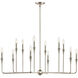 Alvaro 12 Light Polished Nickel Chandelier Multi Tier Ceiling Light, Multi Tier