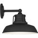 Fielding 1 Light 10 inch Textured Black Outdoor Wall Light
