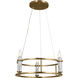 Rosalind 3 Light 19.5 inch Brushed Natural Brass Chandelier Ceiling Light