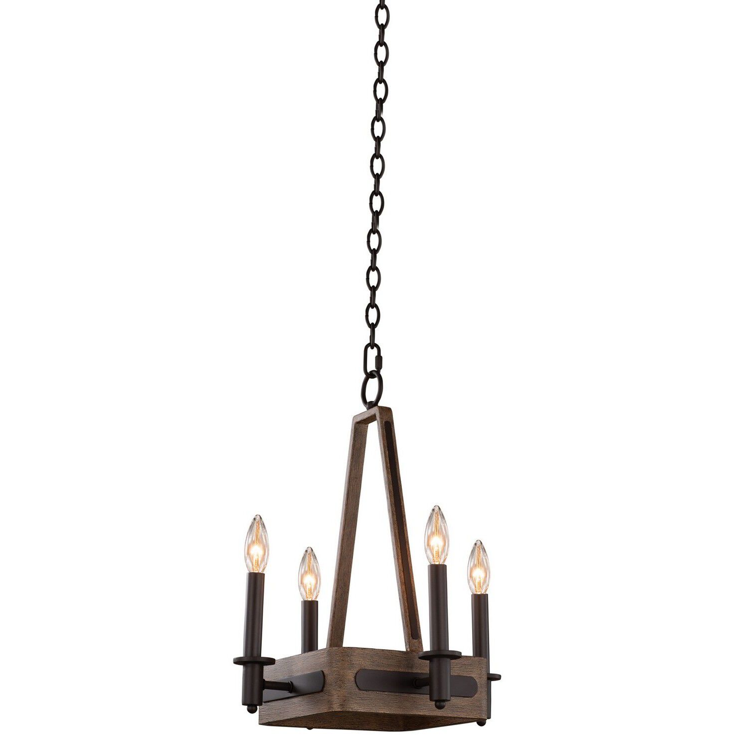 Duluth 4 Light 21 inch Satin Bronze Chandelier Ceiling Light