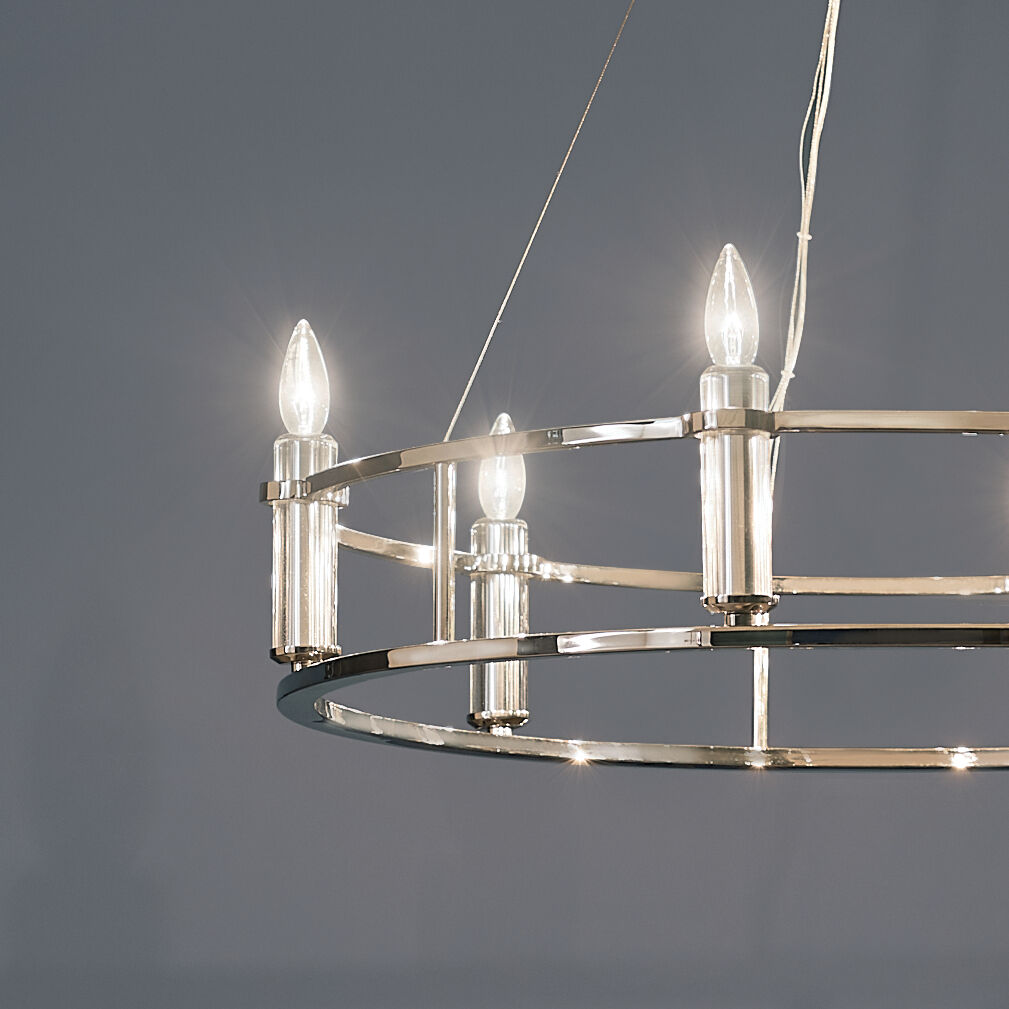 Rosalind 6 Light 33.25 inch Polished Nickel Chandelier Ceiling Light