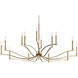 Malene 14 Light Champagne Bronze Chandelier Ceiling Light, 2 Tier Large