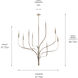 Livadia 8 Light Polished Nickel Chandelier Ceiling Light, 1 Tier Large