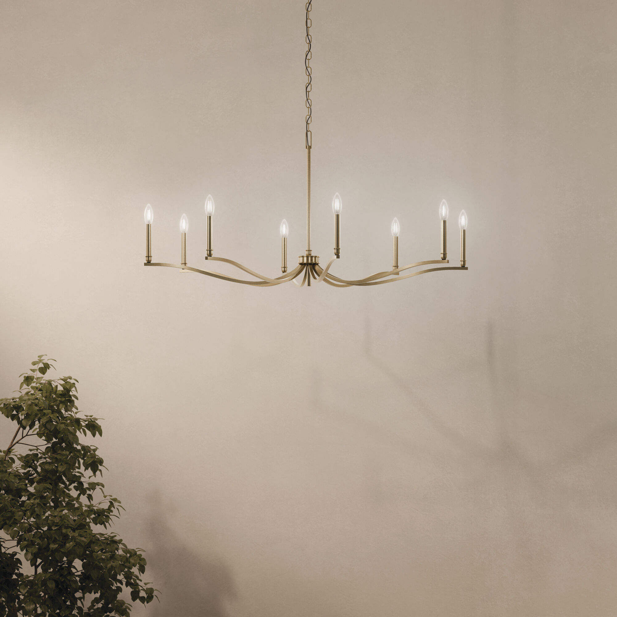 Malene 6 Light Champagne Bronze Chandelier Ceiling Light, 1 Tier Medium