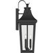 Cleary 3 Light 30 inch Textured Black Outdoor Wall Light