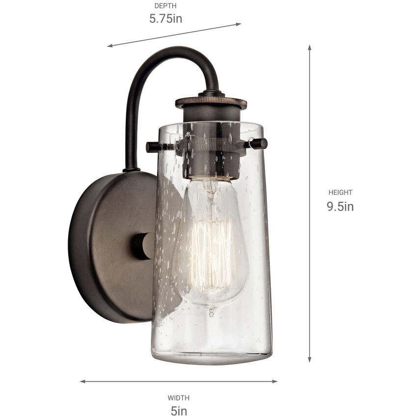 Braelyn 1 Light 5 inch Olde Bronze Wall Bracket Wall Light