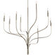 Livadia 8 Light Polished Nickel Chandelier Ceiling Light, 1 Tier Large