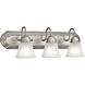 Independence 3 Light 24 inch Brushed Nickel Wall Mt Bath 3 Arm Wall Light
