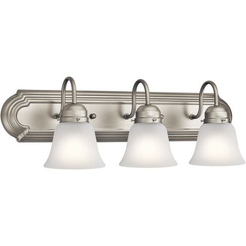Independence 3 Light 24 inch Brushed Nickel Wall Mt Bath 3 Arm Wall Light