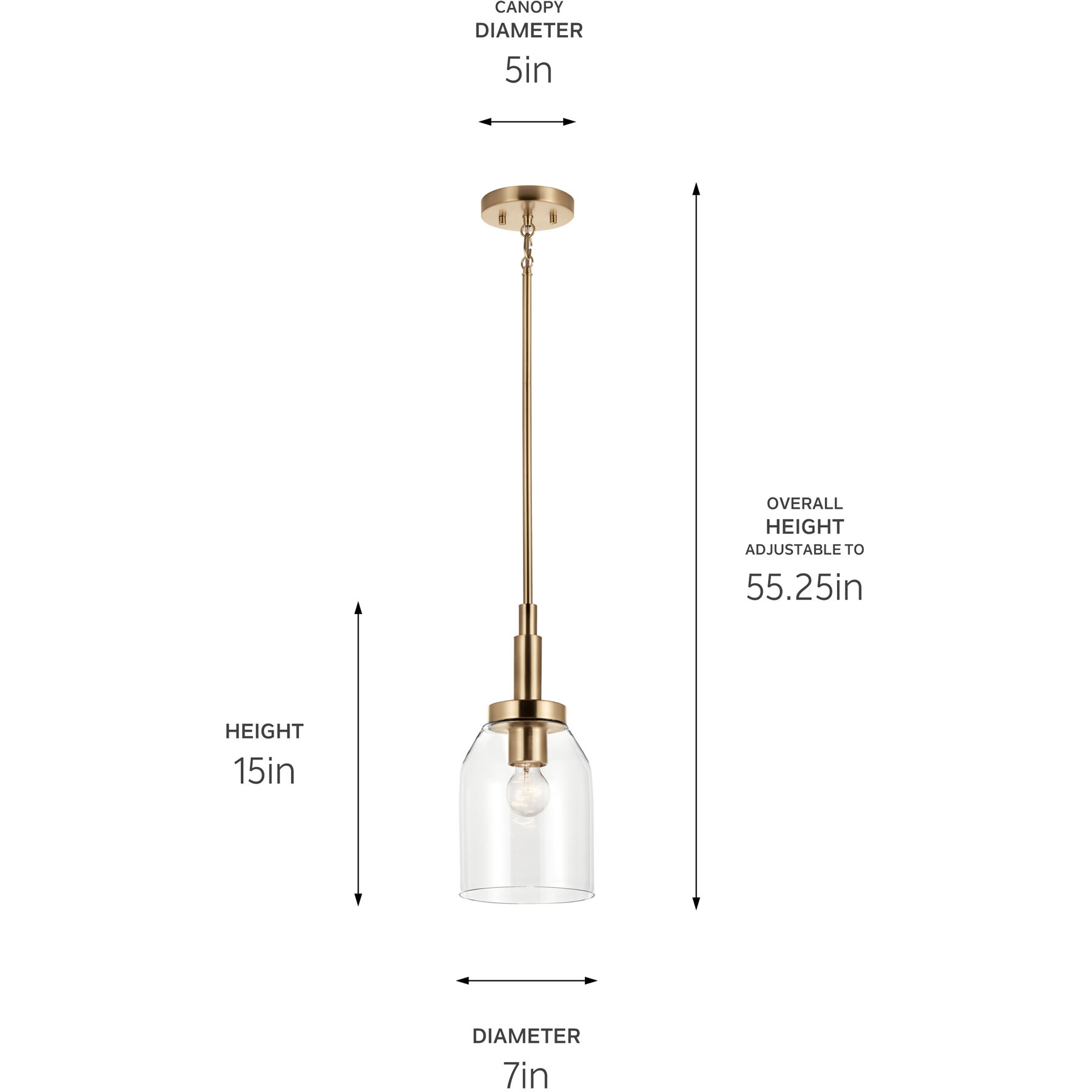 Kichler 52725CPZ Madden 1 Light Champagne Bronze Mini