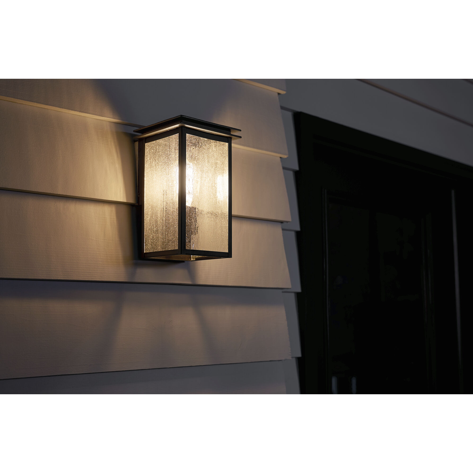 Arkville 1 Light 10 inch Textured Black Outdoor Wall Light, Small