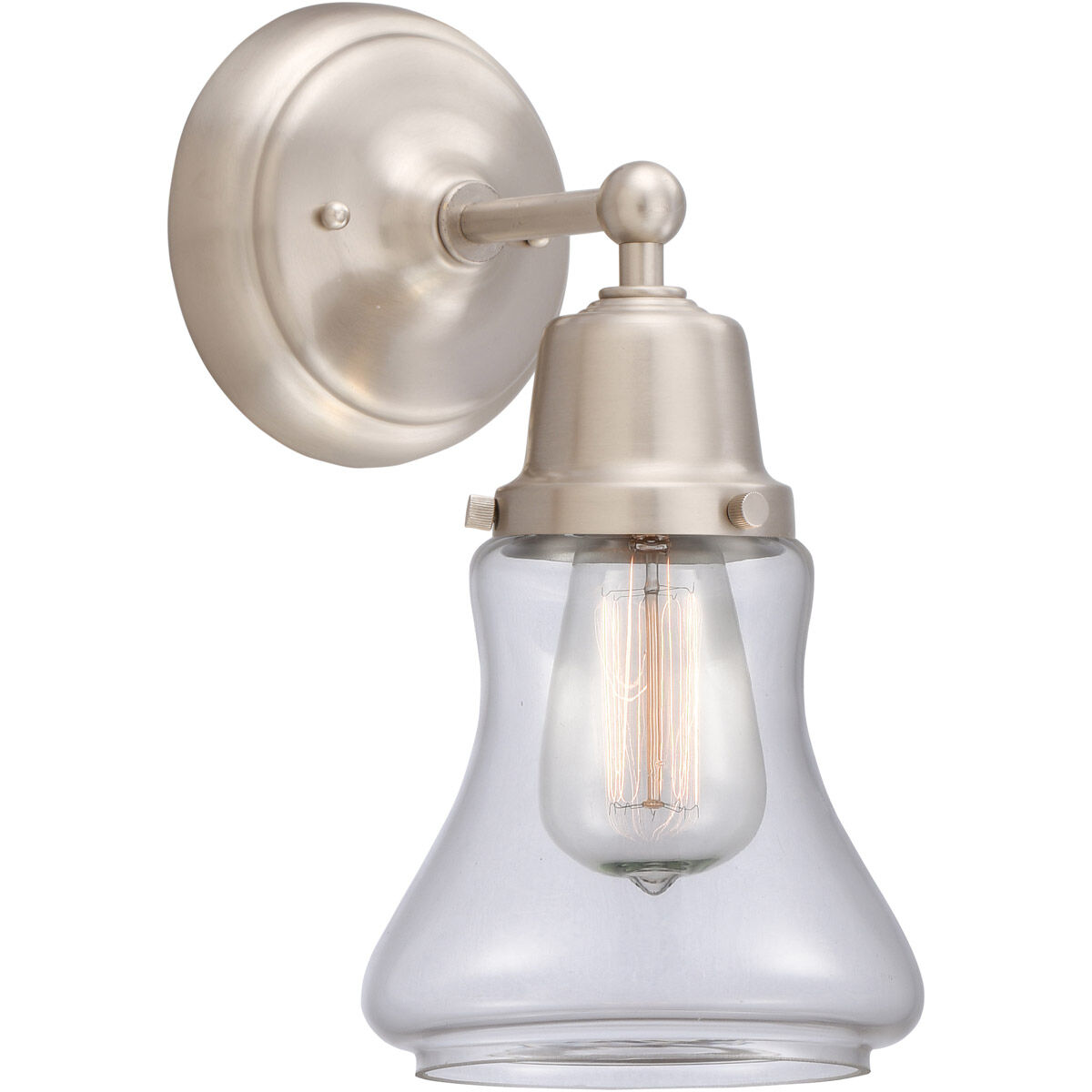 Aditi Bellmont 1 Light 6 inch Brushed Satin Nickel Sconce Wall Light, Aditi
