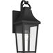 Cleary 1 Light 16 inch Textured Black Outdoor Wall Light