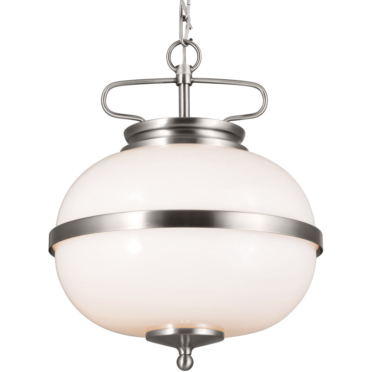 Homestead Opal 2 Light 12.25 inch Classic Pewter Pendant Ceiling Light