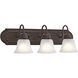 Independence 3 Light 24 inch Tannery Bronze Wall Mt Bath 3 Arm Wall Light
