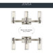 Jemsa 3 Light 22.75 inch Brushed Nickel Bath Bracket Wall Light, 3 Arm