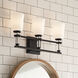 Rosalind 3 Light 23.75 inch Black Bath Vanity Light Wall Light