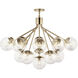 Silvarious 16 Light Champagne Bronze Chandelier/Semi Flush Ceiling Light