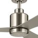 True 52 inch Brushed Stainless Steel with Silver Blades Ceiling Fan