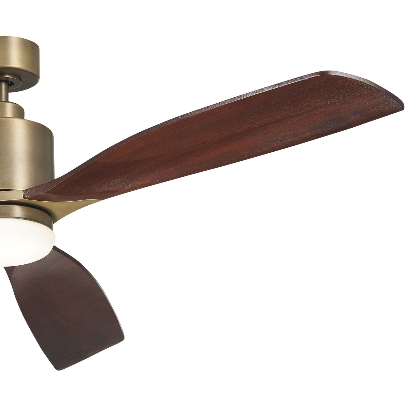 Ridley 60 inch Brushed Natural Brass with Weathered White Walnut/Weathered White Walnut Blades Ceiling Fan