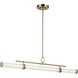Riven LED 8 inch Champagne Bronze Chandelier Linear Ceiling Light