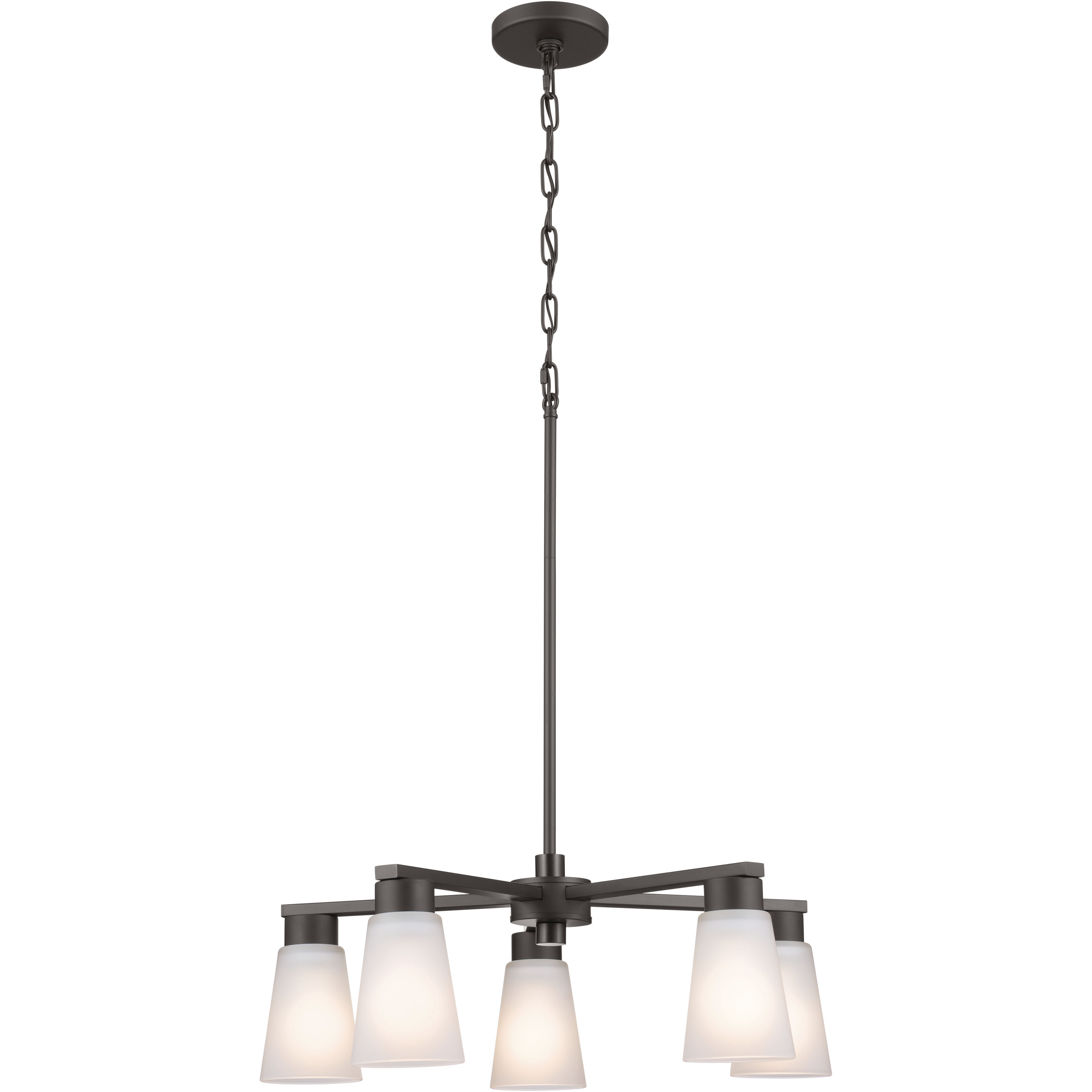 Stamos 5 Light Olde Bronze Chandelier Ceiling Light, Medium, 1 Tier