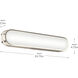 Daines LED 24.75 inch Polished Nickel Bath Bar Wall Light