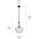 Everly 1 Light Black Pendant Ceiling Light