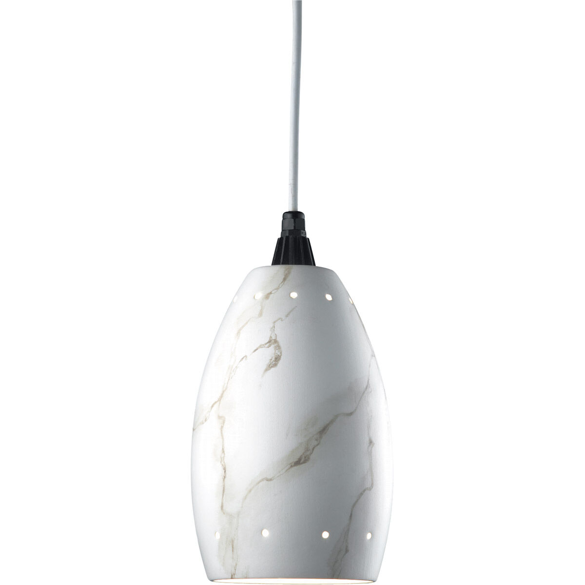 Radiance 1 Light 7 inch Sienna Brown Crackle Pendant Ceiling Light in White Cord
