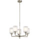 Lynn Haven 5 Light 22 inch Brushed Nickel Chandelier 1 Tier Small Ceiling Light, 1 Tier Small