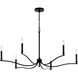 Malene 6 Light Black Chandelier Ceiling Light, 1 Tier Medium