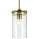 Crosby 1 Light Natural Brass Mini Pendant Ceiling Light