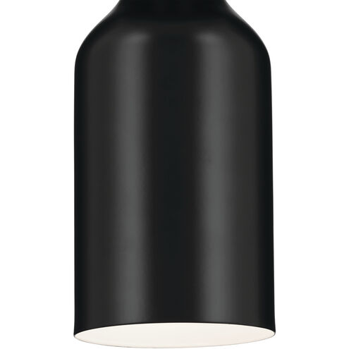 Sisu LED 5 inch Black Semi Flush Mount Ceiling Light