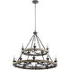 Taulbee 15 Light 44 inch Weathered Zinc Chandelier 2 Tier Large Ceiling Light, 2 Tier