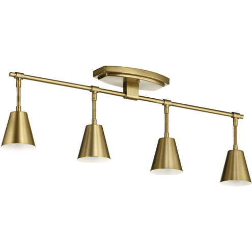 Sylvia 4 Light 120 Brushed Natural Brass Rail Light Ceiling Light