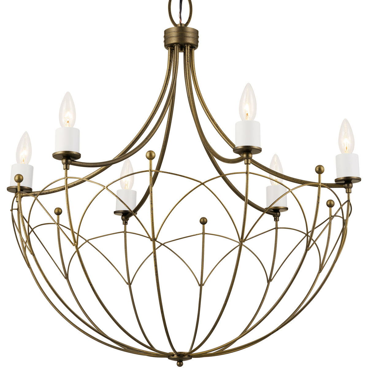 Homestead Topiary 6 Light 28 inch Character Bronze Chandelier Ceiling Light, Topiary
