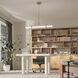 Riven Linear Chandelier Ceiling Light in Polished Nickel