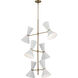 Phix LED 22.5 inch Champagne Bronze with White Foyer Chandelier Ceiling Light