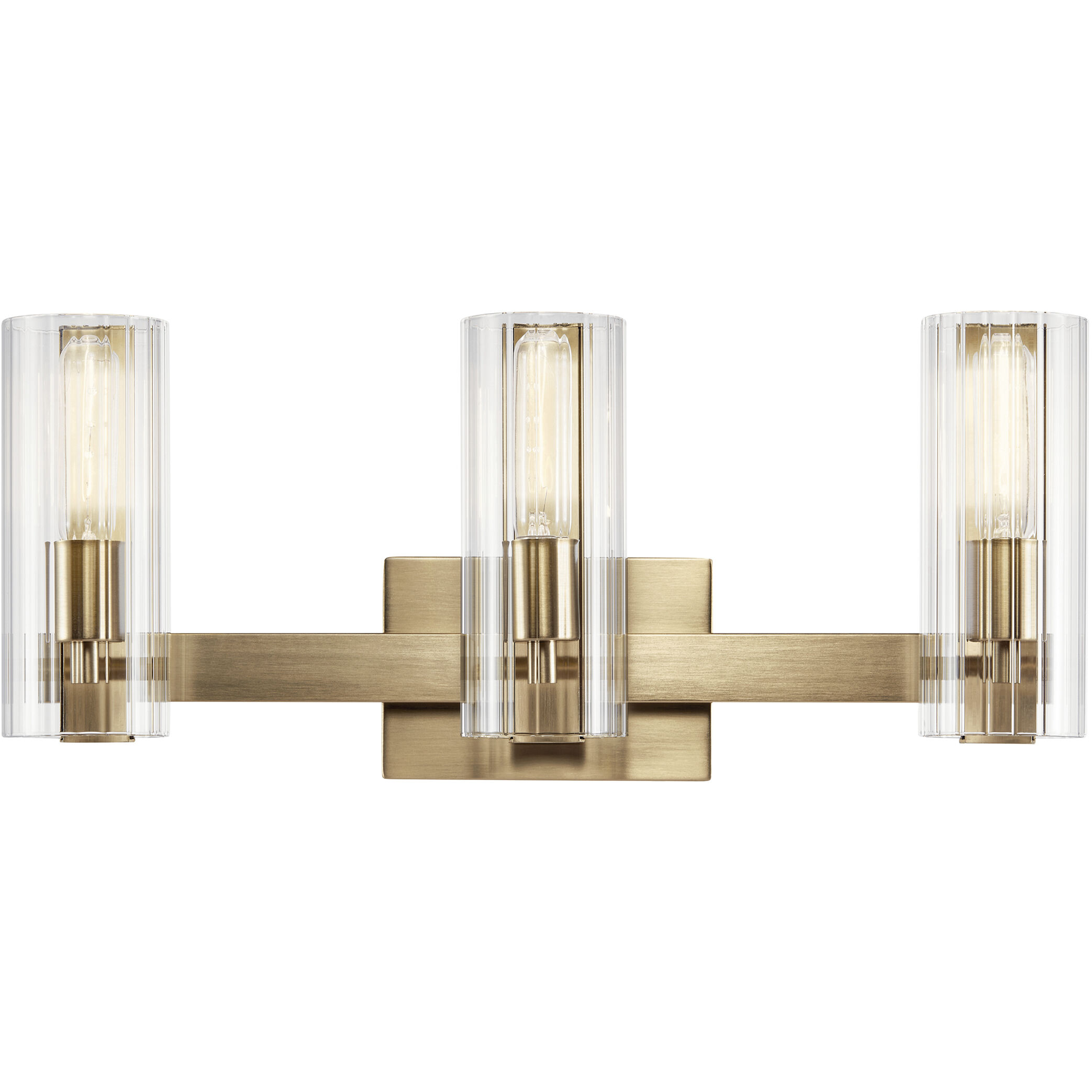 Jemsa 3 Light 22.75 inch Champagne Bronze Bath Bracket Wall Light, 3 Arm