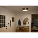 Serca 3 Light 18 inch Brushed Natural Brass Flush Mount Ceiling Light