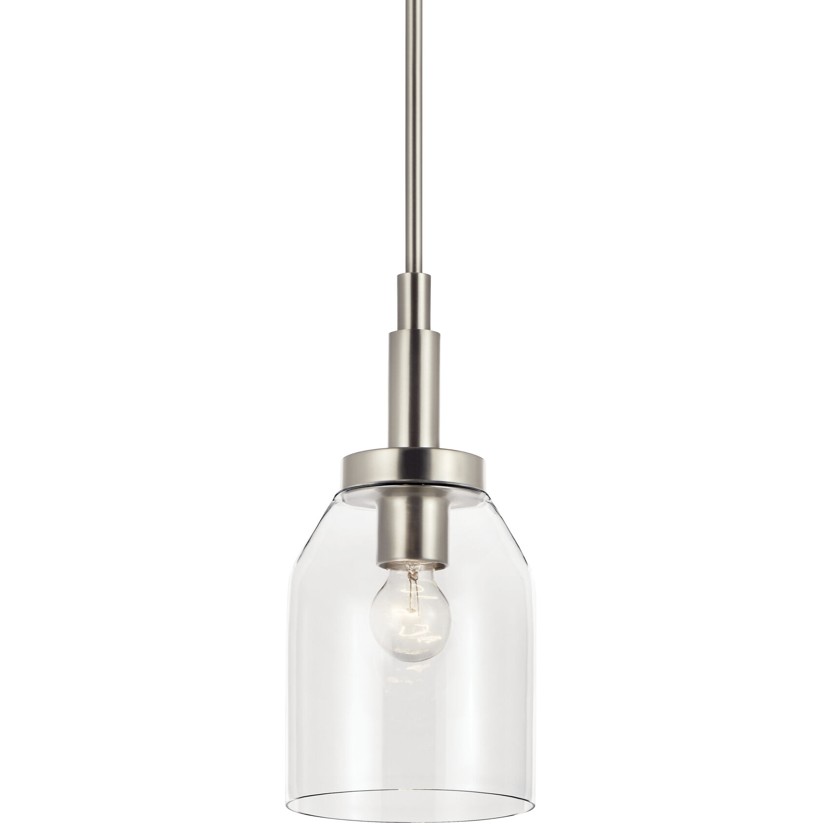 Madden 1 Light Brushed Nickel Mini Pendant Ceiling Light