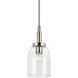 Madden 1 Light Brushed Nickel Mini Pendant Ceiling Light