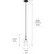 Shailene 1 Light 4.5 inch Black Mini Pendant Ceiling Light