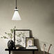 Laria 1 Light Black Pendant Ceiling Light in Opal