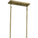 Erzo 10 Light 12.75 inch Natural Brass Chandelier Ceiling Light, Single