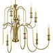 Homestead Karthe 12 Light 42 inch Natural Brass Chandelier Ceiling Light, Karthe
