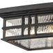 Beacon Square 2 Light 12 inch Textured Black Outdoor Flush